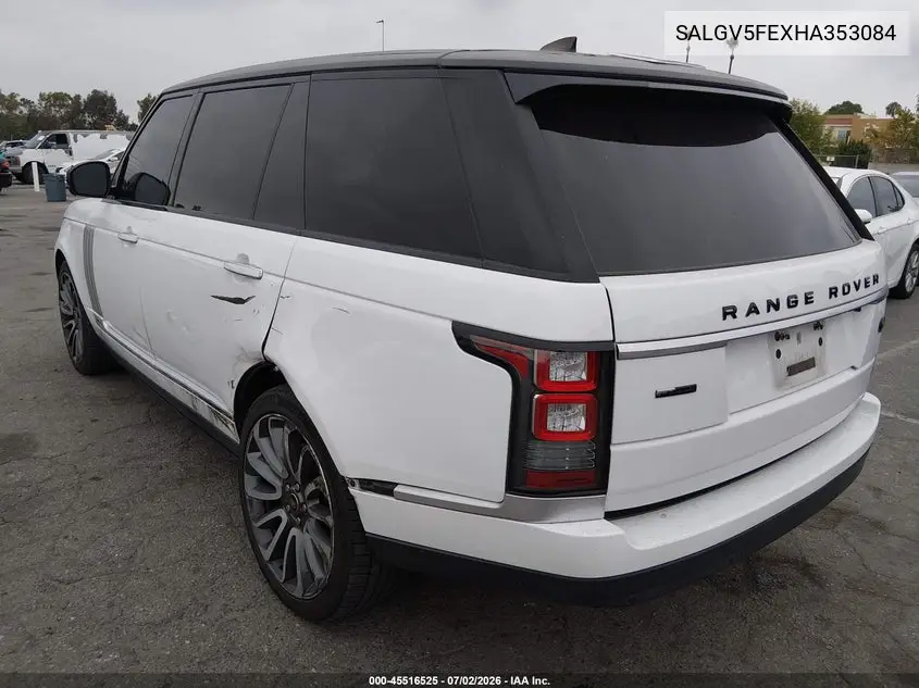 2017 Land Rover Range Rover 5.0L V8 Supercharged Autobiography VIN: SALGV5FEXHA353084 Lot: 45516525