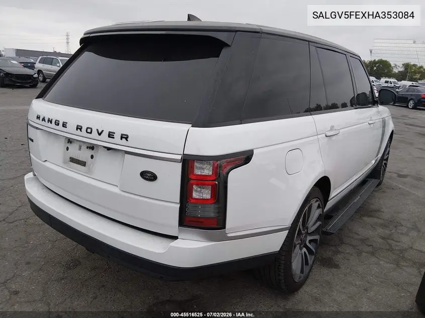 2017 Land Rover Range Rover 5.0L V8 Supercharged Autobiography VIN: SALGV5FEXHA353084 Lot: 45516525