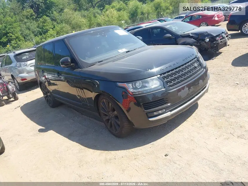 2017 Land Rover Range Rover 5.0L V8 Supercharged VIN: SALGS2FE1HA329778 Lot: 45602889