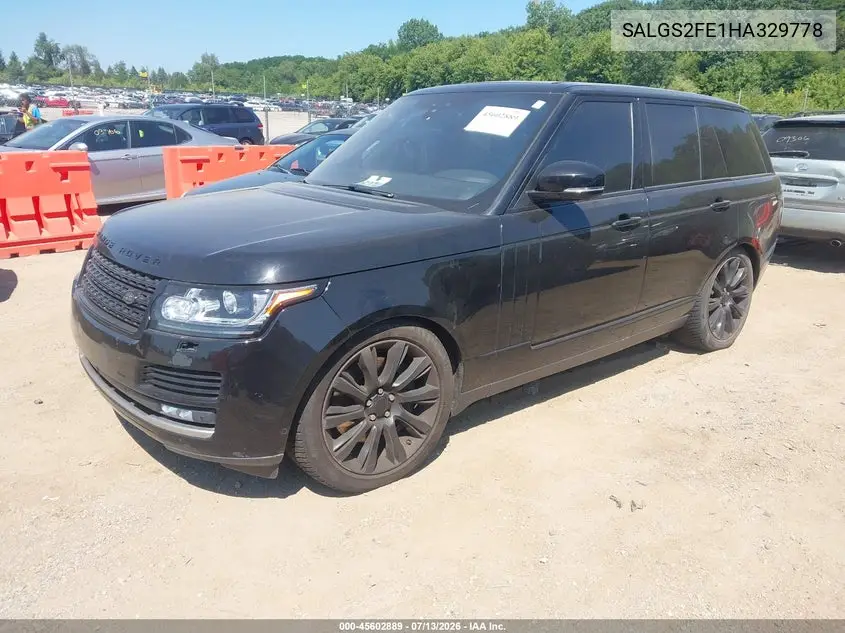 2017 Land Rover Range Rover 5.0L V8 Supercharged VIN: SALGS2FE1HA329778 Lot: 45602889