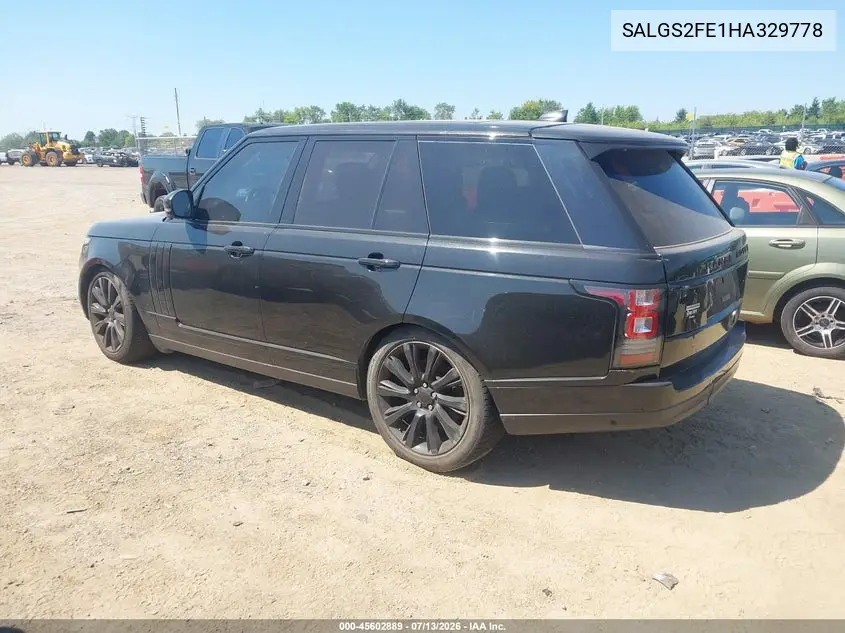 2017 Land Rover Range Rover 5.0L V8 Supercharged VIN: SALGS2FE1HA329778 Lot: 45602889