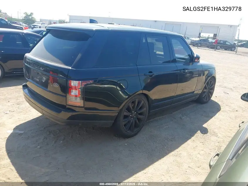 2017 Land Rover Range Rover 5.0L V8 Supercharged VIN: SALGS2FE1HA329778 Lot: 45602889