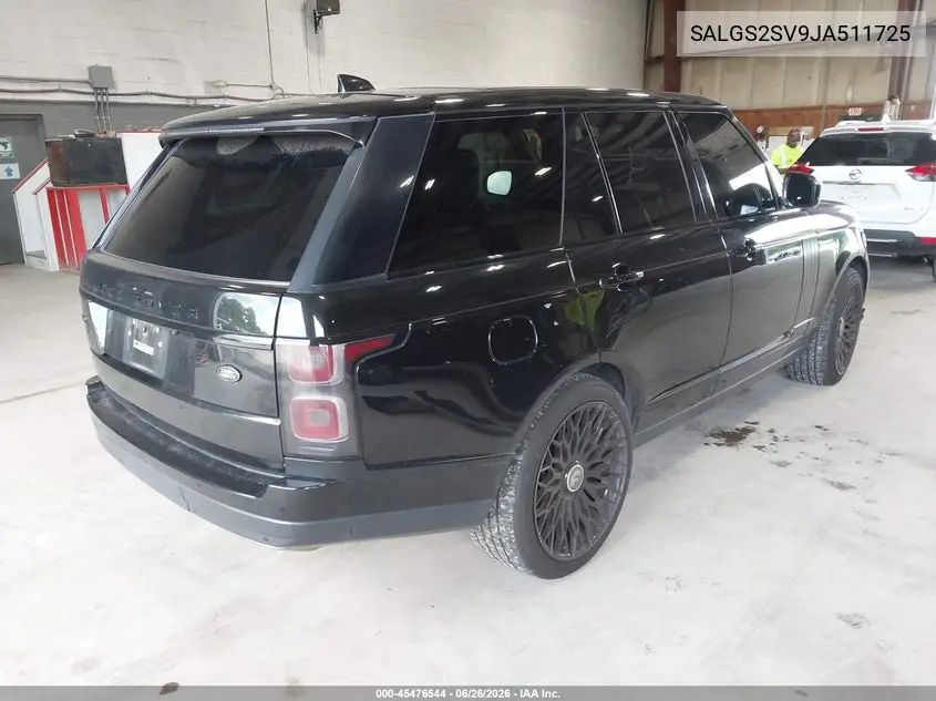 2018 Land Rover Range Rover 3.0L V6 Supercharged Hse VIN: SALGS2SV9JA511725 Lot: 45476544
