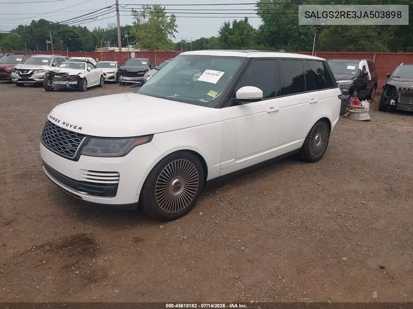 2018 Land Rover Range Rover 5.0L V8 Supercharged VIN: SALGS2RE3JA503898 Lot: 45618182