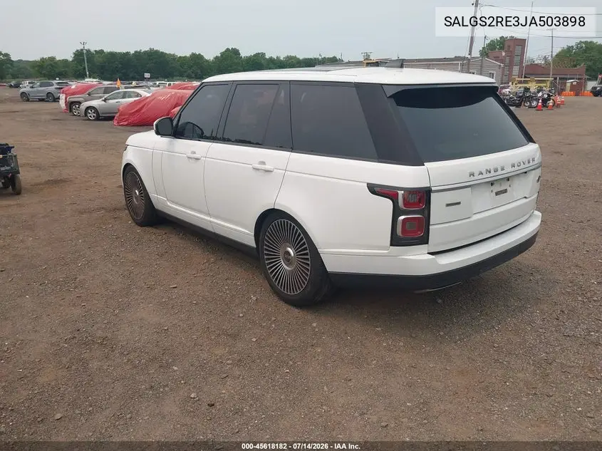 2018 Land Rover Range Rover 5.0L V8 Supercharged VIN: SALGS2RE3JA503898 Lot: 45618182