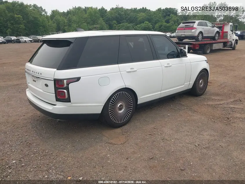 2018 Land Rover Range Rover 5.0L V8 Supercharged VIN: SALGS2RE3JA503898 Lot: 45618182