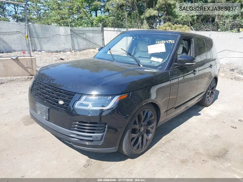 2018 Land Rover Range Rover 5.0L V8 Supercharged VIN: SALGS2REXJA388037 Lot: 45664346