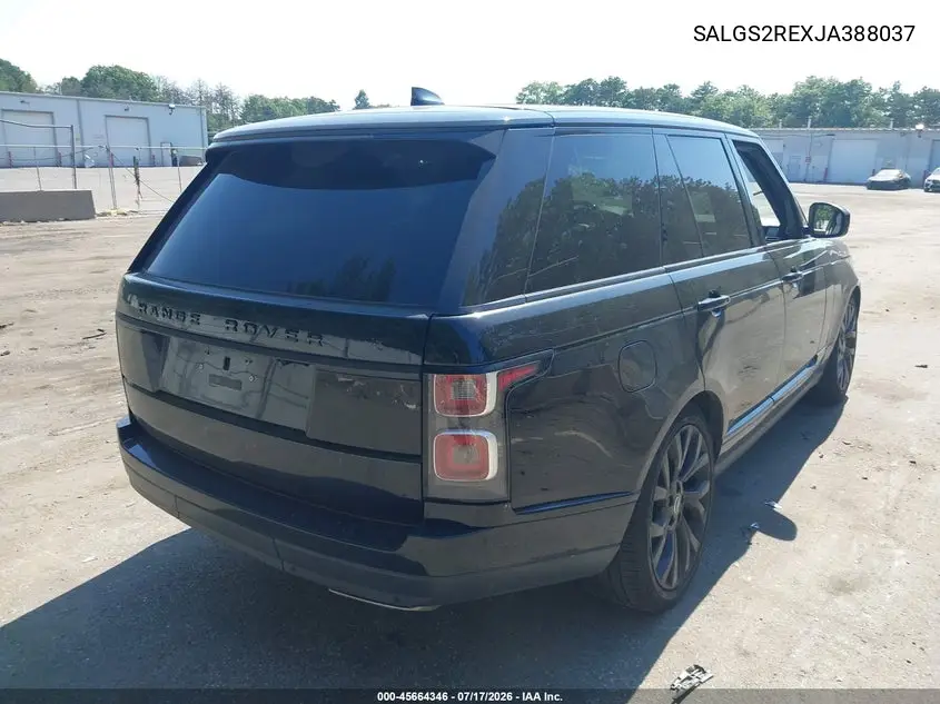 2018 Land Rover Range Rover 5.0L V8 Supercharged VIN: SALGS2REXJA388037 Lot: 45664346