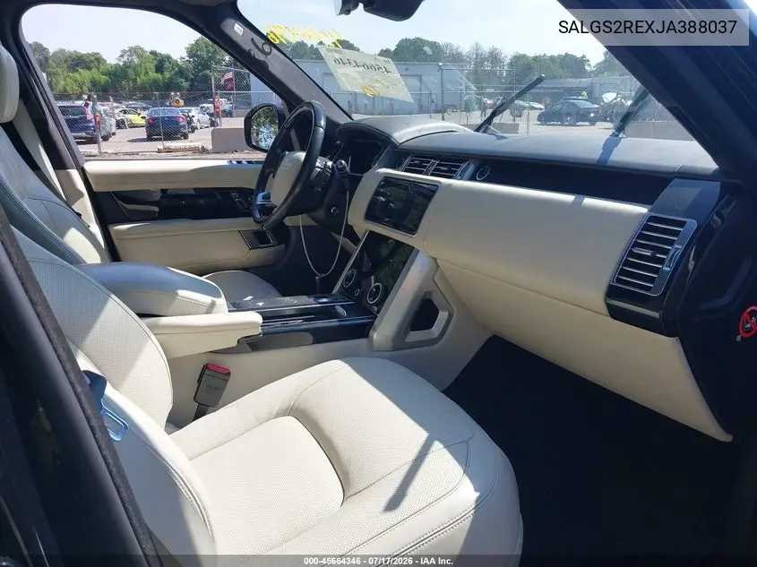 2018 Land Rover Range Rover 5.0L V8 Supercharged VIN: SALGS2REXJA388037 Lot: 45664346