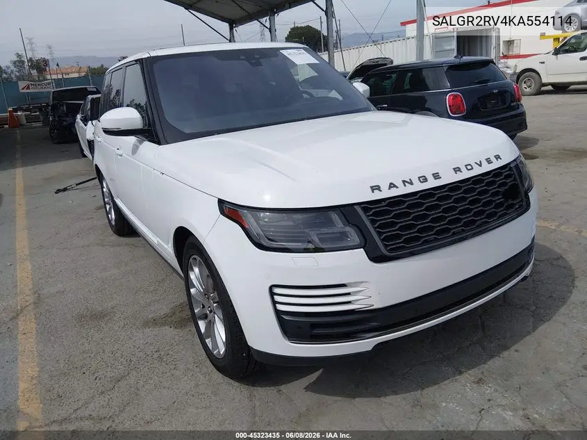 2019 Land Rover Range Rover 3.0L V6 Supercharged VIN: SALGR2RV4KA554114 Lot: 45323435