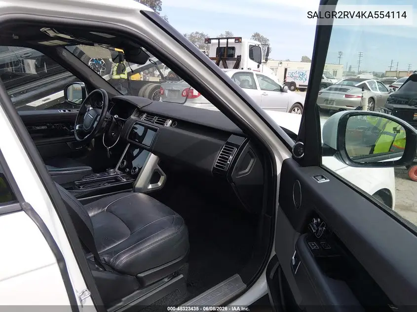 2019 Land Rover Range Rover 3.0L V6 Supercharged VIN: SALGR2RV4KA554114 Lot: 45323435