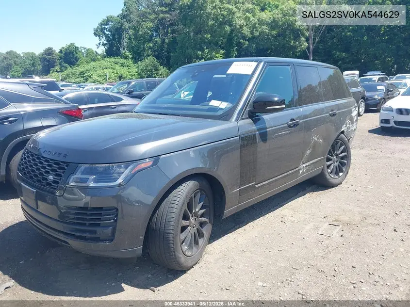 2019 Land Rover Range Rover 3.0L V6 Supercharged Hse VIN: SALGS2SV0KA544629 Lot: 45333941