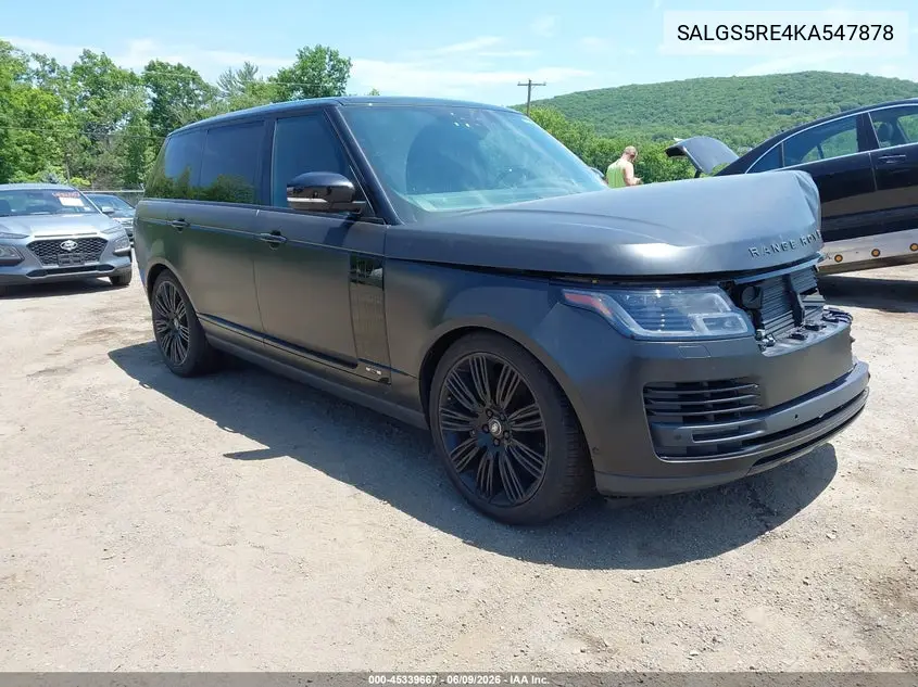 2019 Land Rover Range Rover 5.0L V8 Supercharged VIN: SALGS5RE4KA547878 Lot: 45339667