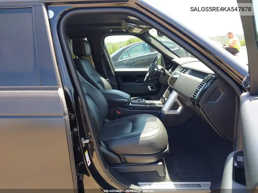 2019 Land Rover Range Rover 5.0L V8 Supercharged VIN: SALGS5RE4KA547878 Lot: 45339667