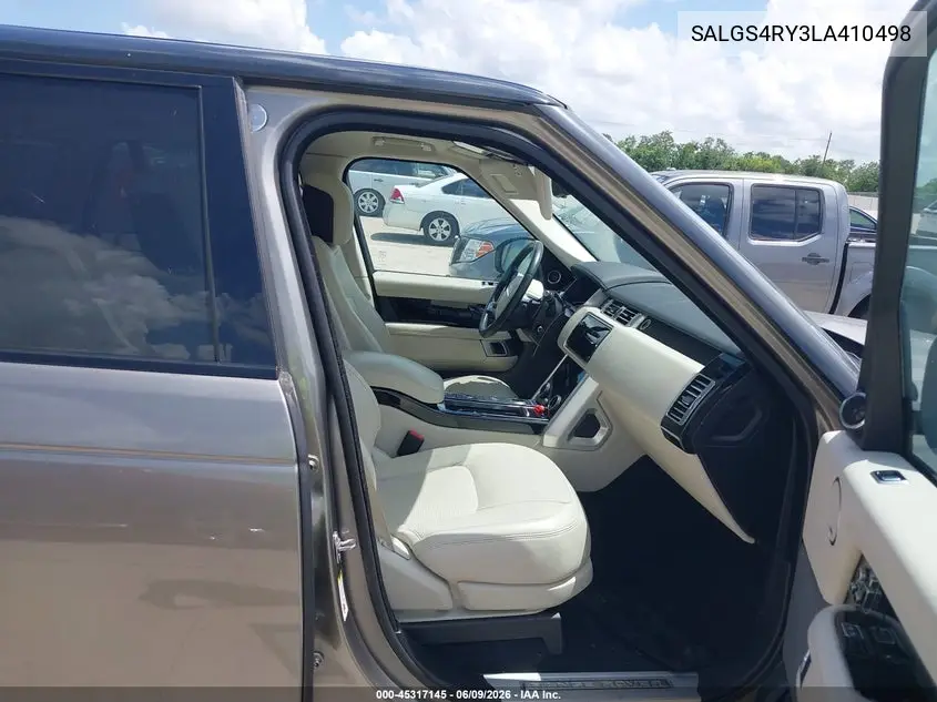 2020 Land Rover Range Rover Hse VIN: SALGS4RY3LA410498 Lot: 45317145