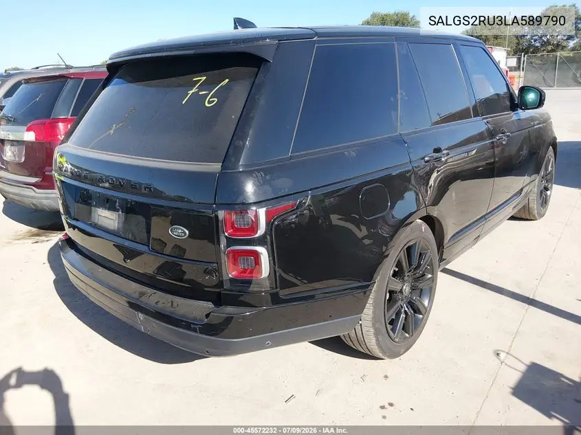 2020 Land Rover Range Rover Hse VIN: SALGS2RU3LA589790 Lot: 45572232