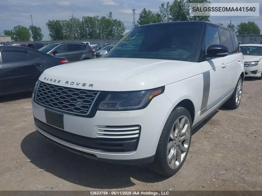 2021 Land Rover Range Rover P525 Westminster VIN: SALGS5SE0MA441540 Lot: 12623759