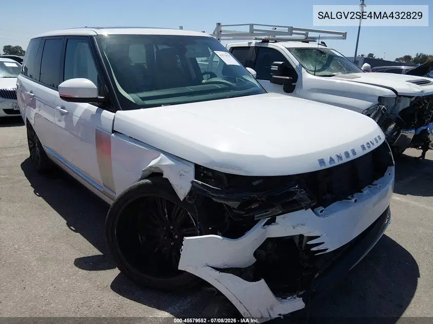 2021 Land Rover Range Rover Autobiography VIN: SALGV2SE4MA432829 Lot: 45579552