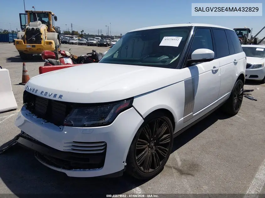 2021 Land Rover Range Rover Autobiography VIN: SALGV2SE4MA432829 Lot: 45579552