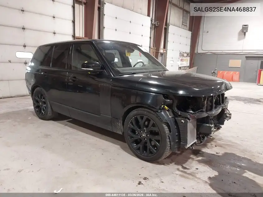 2022 Land Rover Range Rover P525 Westminster VIN: SALGS2SE4NA468837 Lot: 44611135
