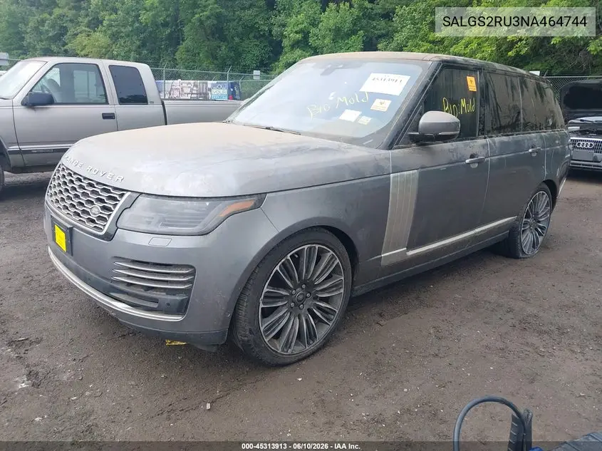 2022 Land Rover Range Rover Westminster VIN: SALGS2RU3NA464744 Lot: 45313913