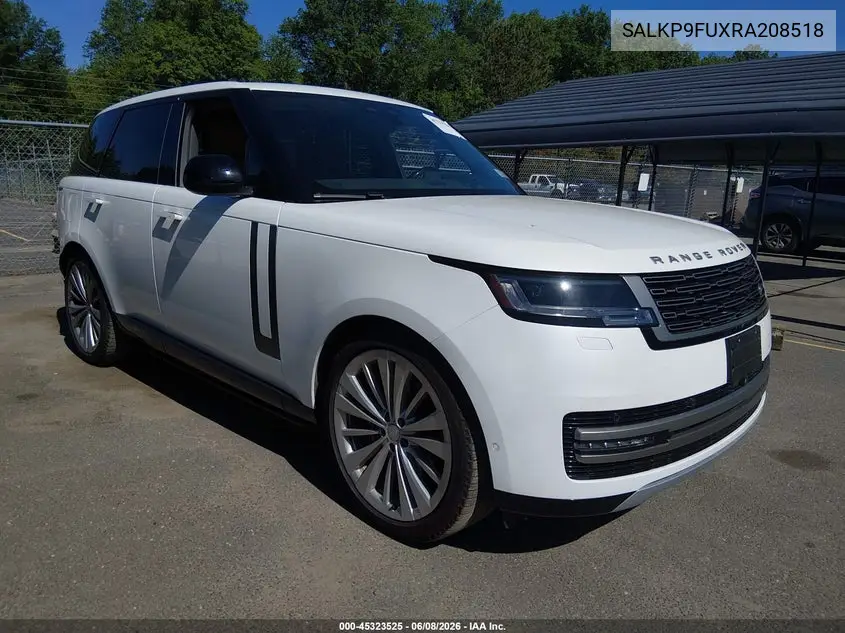 2024 Land Rover Range Rover P400 Se VIN: SALKP9FUXRA208518 Lot: 45323525