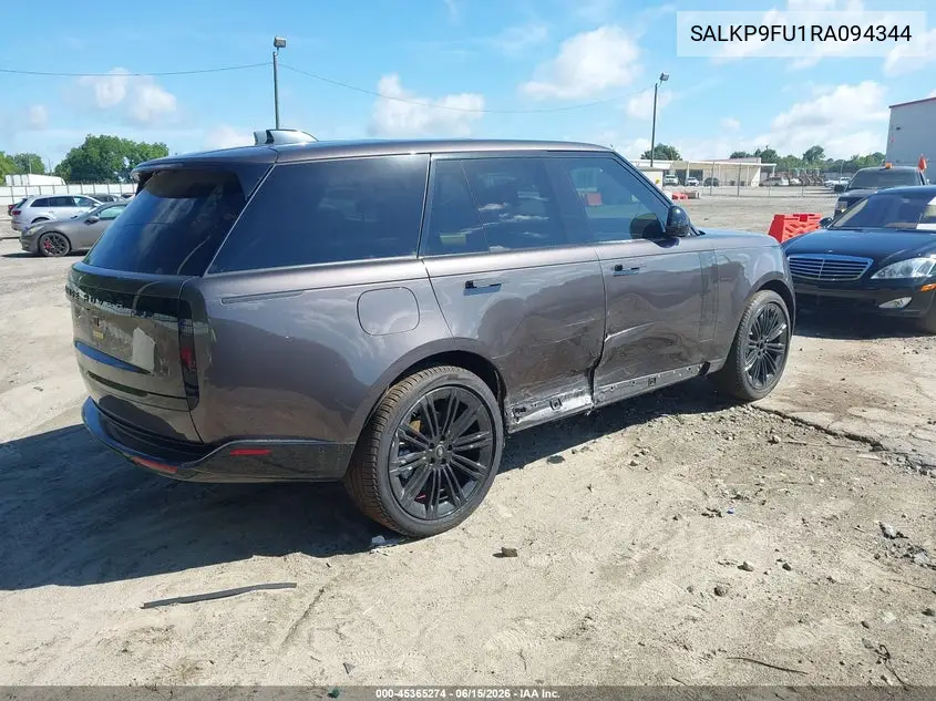 2024 Land Rover Range Rover P400 Se VIN: SALKP9FU1RA094344 Lot: 45365274