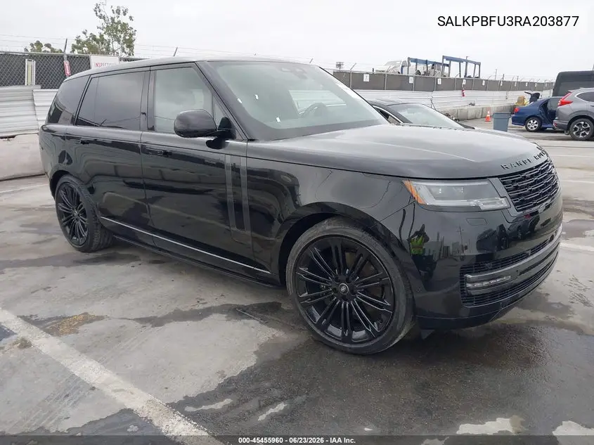 2024 Land Rover Range Rover P400 Se VIN: SALKPBFU3RA203877 Lot: 45455960