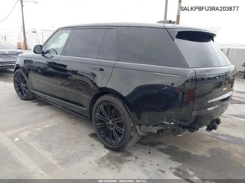 2024 Land Rover Range Rover P400 Se VIN: SALKPBFU3RA203877 Lot: 45455960