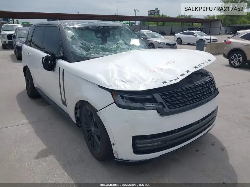 2024 Land Rover Range Rover P400 Se VIN: SALKP9FU7RA217452 Lot: 45461095