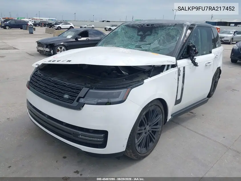 2024 Land Rover Range Rover P400 Se VIN: SALKP9FU7RA217452 Lot: 45461095