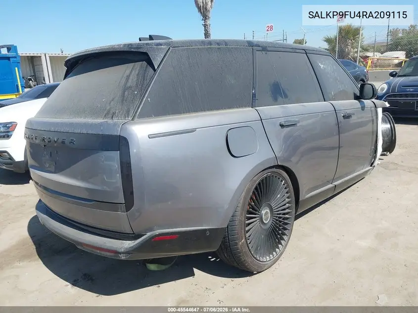 2024 Land Rover Range Rover P400 Se VIN: SALKP9FU4RA209115 Lot: 45544647