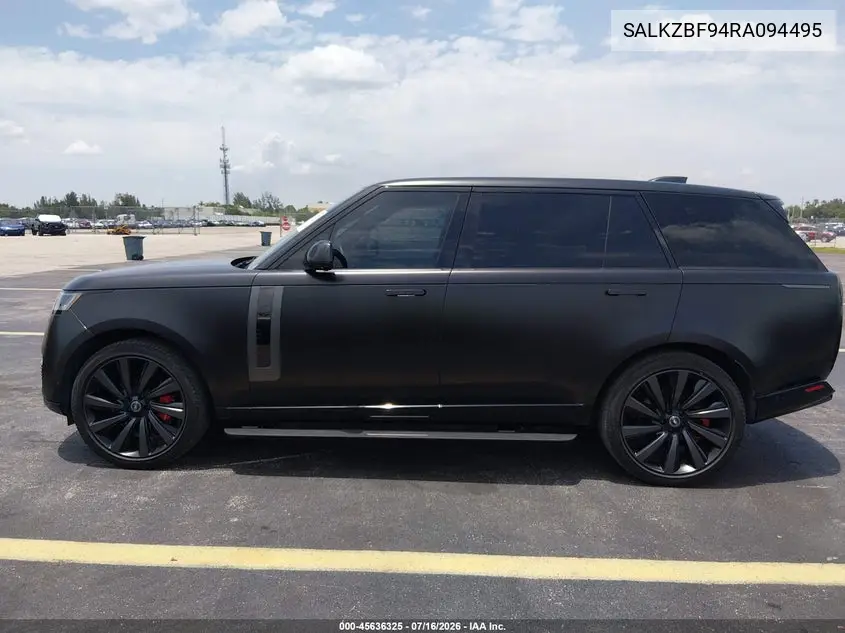 2024 Land Rover Range Rover P615 Sv VIN: SALKZBF94RA094495 Lot: 45636325