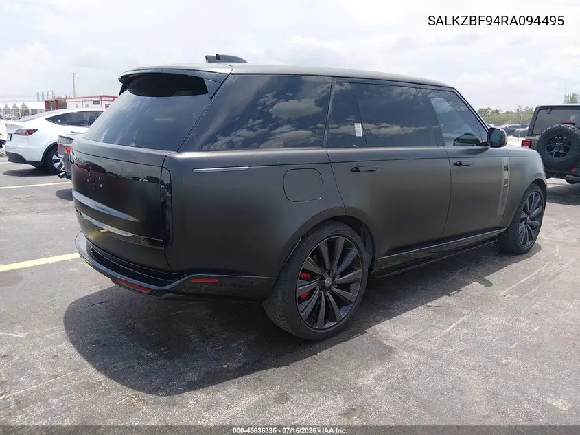 2024 Land Rover Range Rover P615 Sv VIN: SALKZBF94RA094495 Lot: 45636325