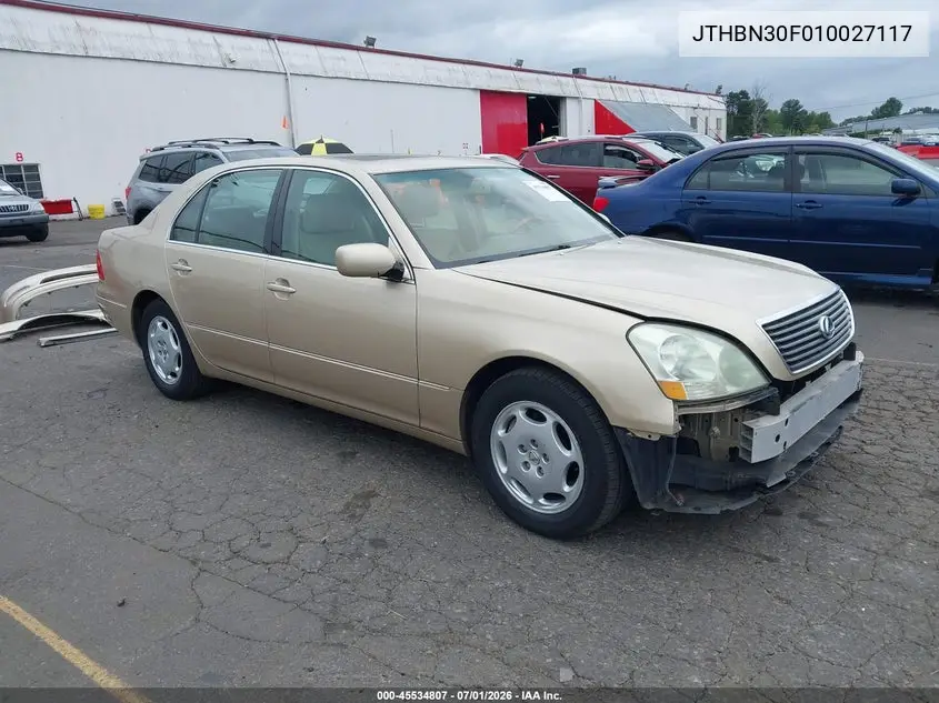 2001 Lexus Ls 430 VIN: JTHBN30F010027117 Lot: 45534807