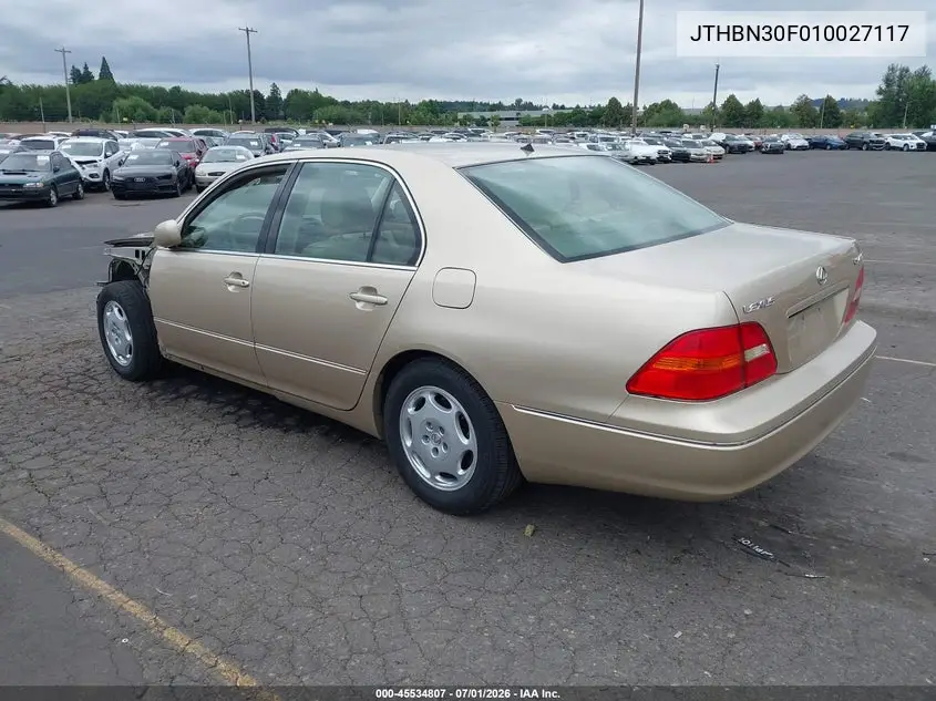 2001 Lexus Ls 430 VIN: JTHBN30F010027117 Lot: 45534807