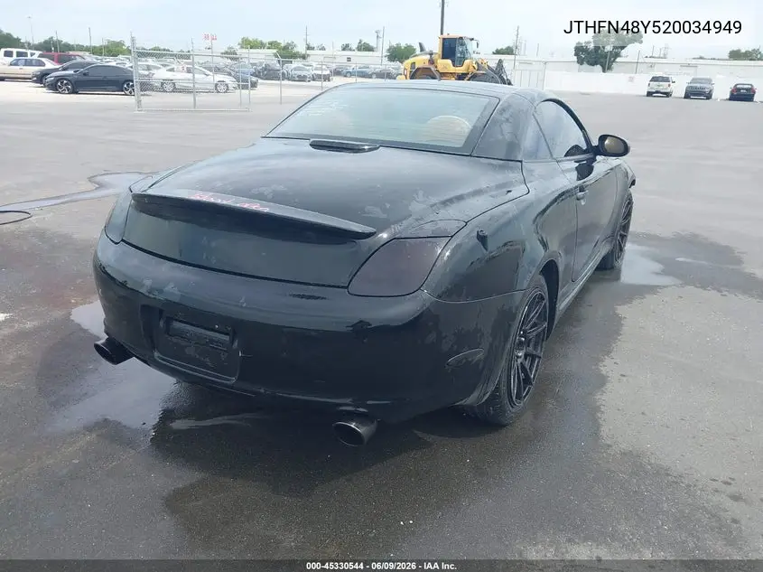 2002 Lexus Sc 430 VIN: JTHFN48Y520034949 Lot: 45330544