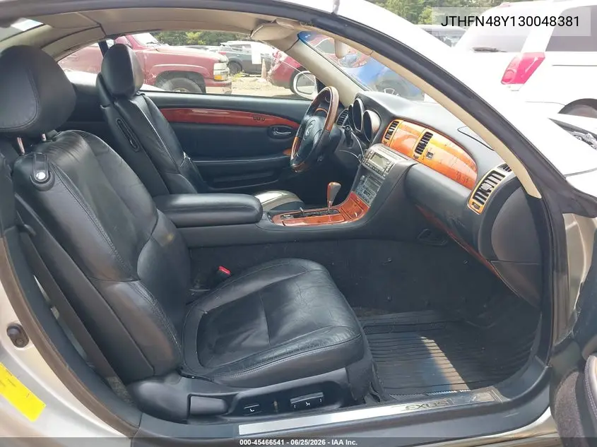2003 Lexus Sc 430 VIN: JTHFN48Y130048381 Lot: 45466541