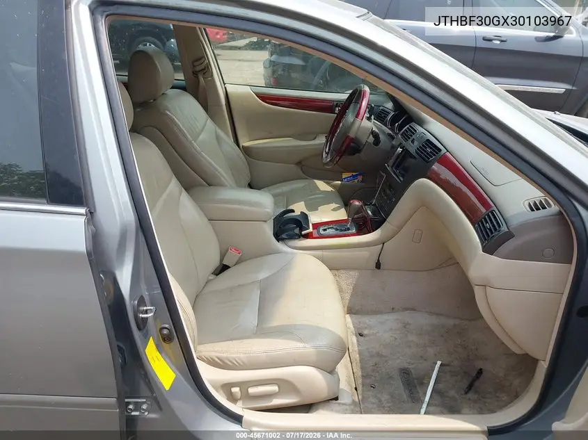 2003 Lexus Es 300 VIN: JTHBF30GX30103967 Lot: 45671002