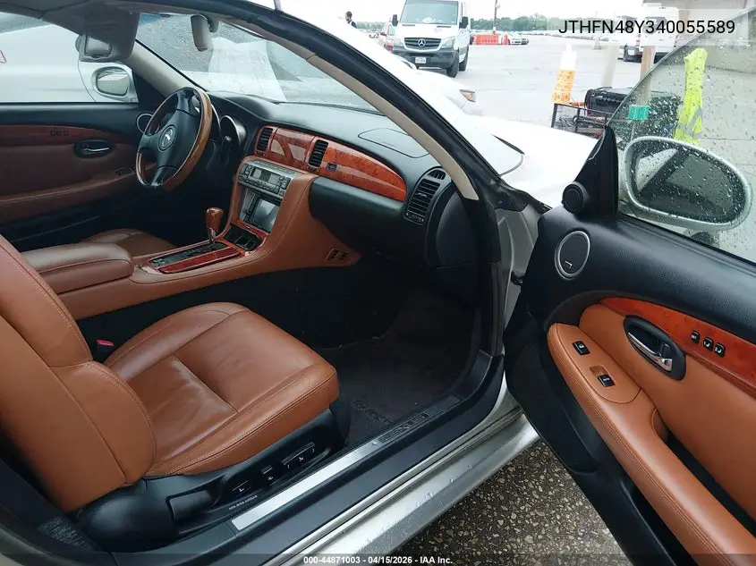 2004 Lexus Sc 430 VIN: JTHFN48Y340055589 Lot: 44871003