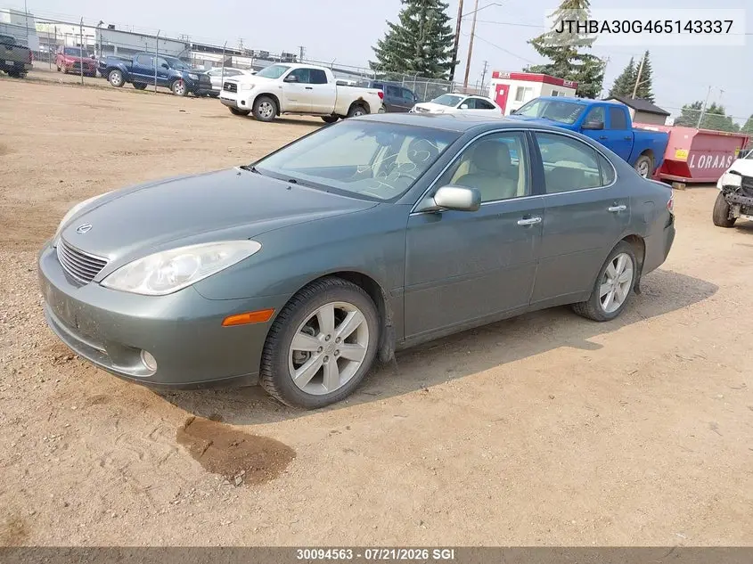 2006 Lexus Es 330 VIN: JTHBA30G465143337 Lot: 30094563