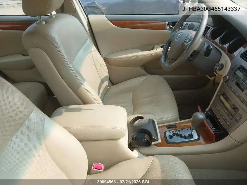 2006 Lexus Es 330 VIN: JTHBA30G465143337 Lot: 30094563