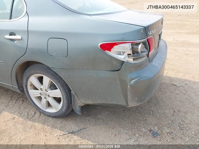 2006 Lexus Es 330 VIN: JTHBA30G465143337 Lot: 30094563