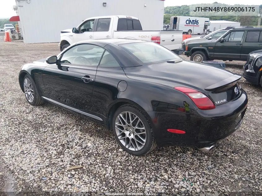 2006 Lexus Sc 430 VIN: JTHFN48Y869006175 Lot: 45405207