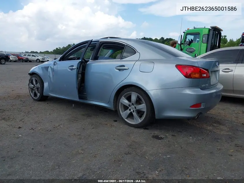 2006 Lexus Is 350 VIN: JTHBE262365001586 Lot: 45410691