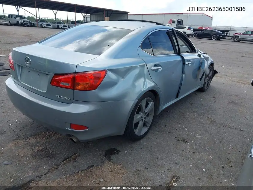 2006 Lexus Is 350 VIN: JTHBE262365001586 Lot: 45410691
