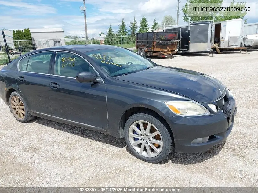 2007 Lexus Gs 350 VIN: JTHCE96S270009660 Lot: 20263357