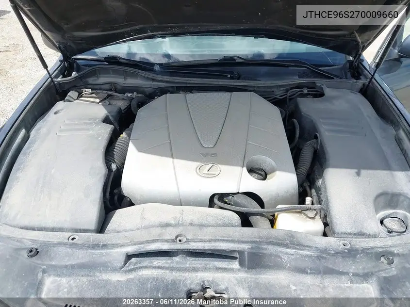 2007 Lexus Gs 350 VIN: JTHCE96S270009660 Lot: 20263357