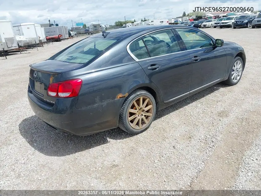 2007 Lexus Gs 350 VIN: JTHCE96S270009660 Lot: 20263357