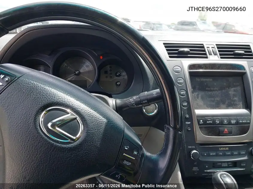 2007 Lexus Gs 350 VIN: JTHCE96S270009660 Lot: 20263357